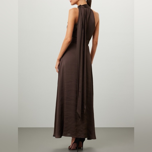 Sachin + Babi Brown Kayla Gown, 12 (flaw) - Picture 4 of 13